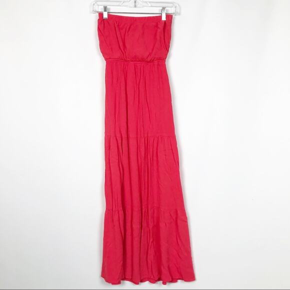 Socialite Pink Sleeveless Tube Top Maxi Dress Sz XS - Picture 4 of 8